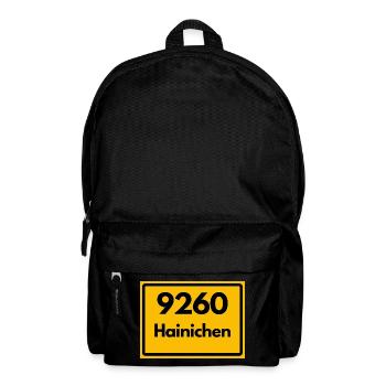 9260 HAINICHEN SACHSEN RETRO ALTE POSTLEITZAHL PLZ - Rucksack - Schwarz - Vorne