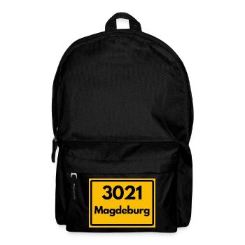 3021 MAGDEBURG RETRO HEIMATSTOLZ SACHSEN-ANHALT - Rucksack - Schwarz - Vorne