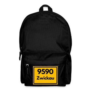 9590 ZWICKAU DDR RETRO HEIMATSTOLZ SACHSEN - Rucksack - Schwarz - Vorne