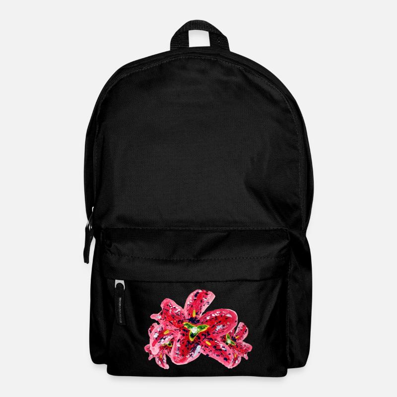 Lilien - Rucksack - Schwarz