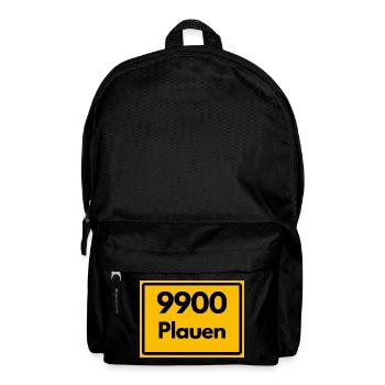 ALTE POSTLEITZAHL 9900 PLZ 08523 PLAUEN SACHSEN - Rucksack - Schwarz - Vorne