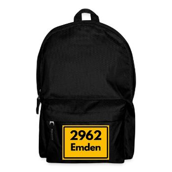 ALTE POSTLEITZAHL 2962 PLZ 26721 EMDEN NIEDERSACHS - Rucksack - Schwarz - Vorne