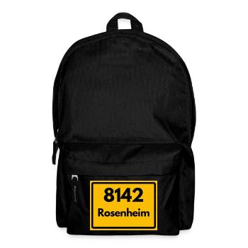 ALTE POSTLEITZAHL 8142 PLZ 83022 ROSENHEIM BAYERN - Rucksack - Schwarz - Vorne