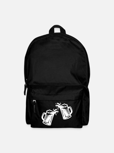 Bier Anstoßen Weizenbier - Rucksack - Schwarz