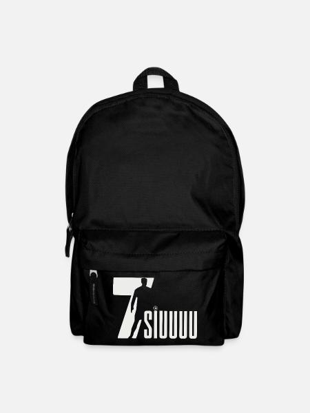Soccer Silhouette ,Siuuuuu - Backpack - black