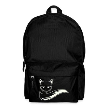 Fuchs Silhouette mit Schweif - Rucksack - Schwarz - Vorne