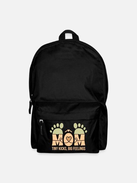 Tiny Kicks, Big Feelings – A Mother's Bond - Backpack - black