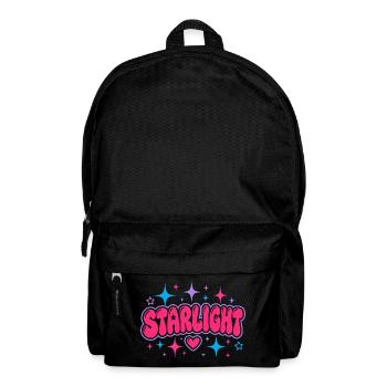 Lettrage bulle STARLIGHT Y2K - Art rétro des années 2000 - Sac à dos - noir - Devant