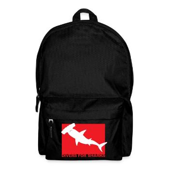 Taucher für Haie - Rucksack - Schwarz - Vorne
