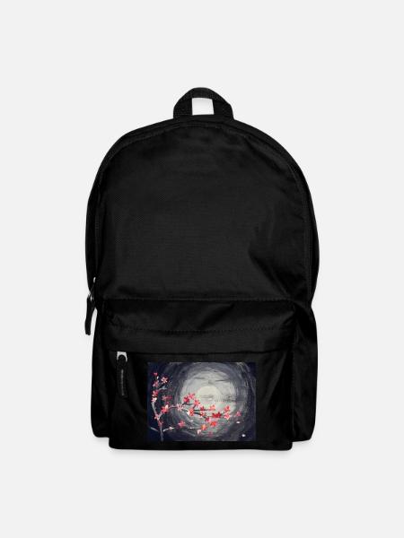 Fleurs de cerisier au clair de lune - Sac à dos - noir