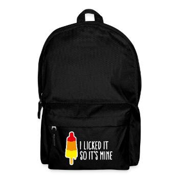 I licked it so it's mine Lecken Eis am Stiel geil - Rucksack - Schwarz - Vorne