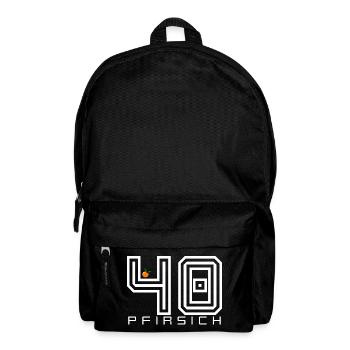 Pfirsich 40 Shirt Lustiger Geburtstag Spruch - Rucksack - Schwarz - Vorne