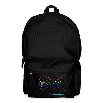 I love rainbow nights; lgbt; Rainbow; Stars - Backpack - black - Front