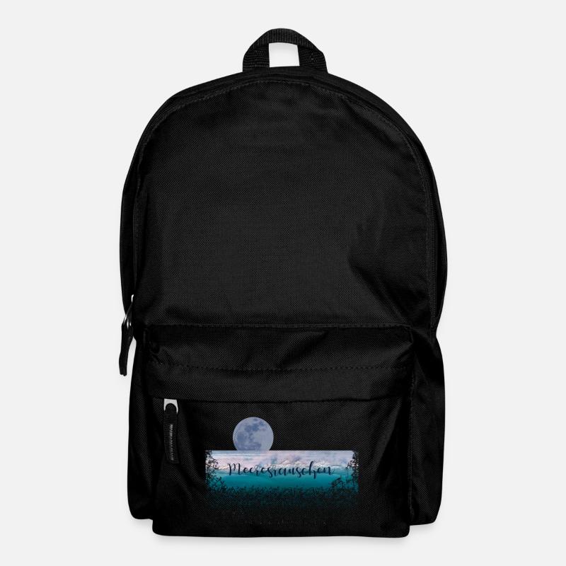 Meeresrauschen, Meer, Wellen, Mond - Rucksack - Schwarz