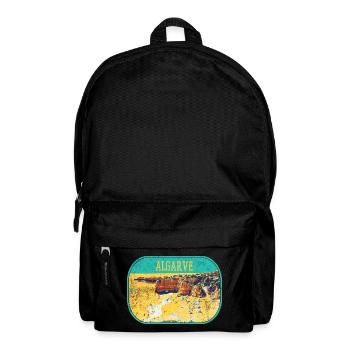 Badge retro, Algarve Portugal, plage été soleil - Sac à dos - noir - Devant