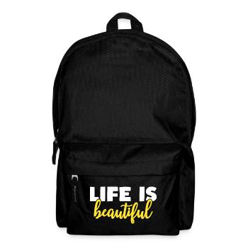 life is beautiful - Rucksack - Schwarz - Vorne
