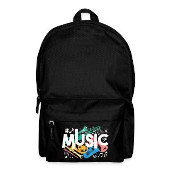 Music Graffiti Style – Colorful Sound Vibes - Rucksack - Schwarz - Vorne