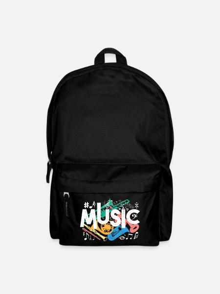 Music Graffiti Style – Colorful Sound Vibes - Rucksack - Schwarz