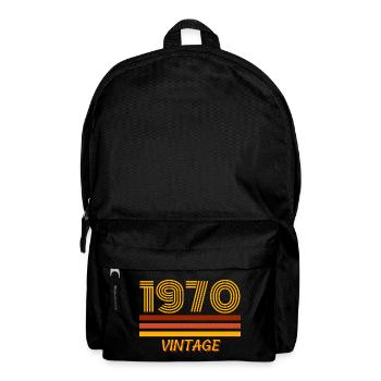 1970, vintage, year of birth - Backpack - black - Front