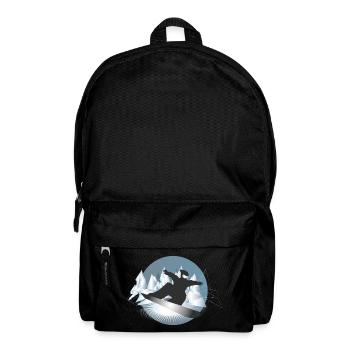 Snowboard fahren in den Bergen for Snowboarder - Rucksack - Schwarz - Vorne