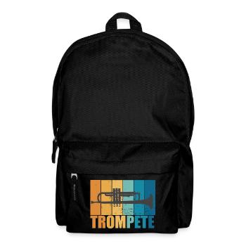 Trompete Vintage Musiker Instrument Geschenk - Rucksack - Schwarz - Vorne