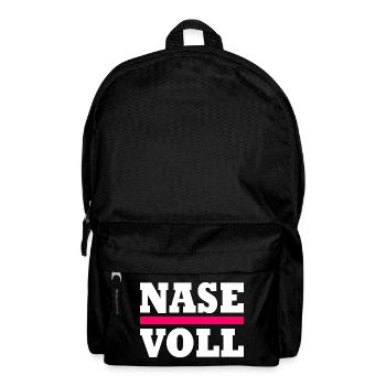 Nase voll - Rucksack - Schwarz - Vorne