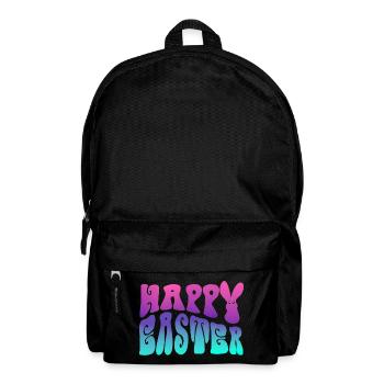 Happy Easter Schriftzug - Rucksack - Schwarz - Vorne