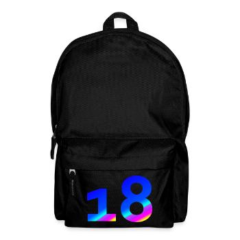 verschenken, 18 blauton mit Farbverlauf - Rucksack - Schwarz - Vorne