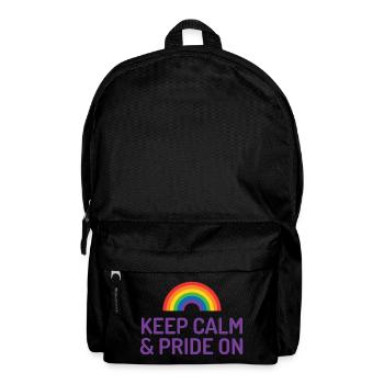 Pride Month - Keep Calm and Pride On - Backpack - black - Front