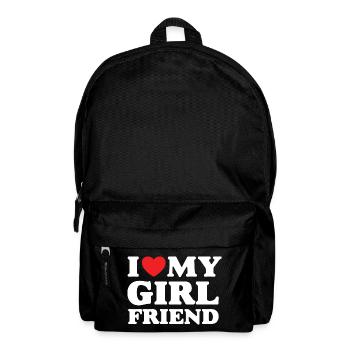 Ich liebe meine Freundin - Rucksack - Schwarz - Vorne