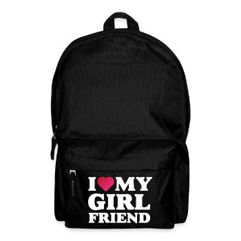 I Love My Girlfriend - Backpack - black - Front