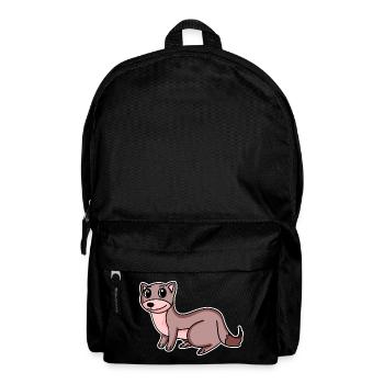 Weasel Motif - Backpack - black - Front