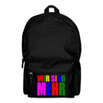 Wir sind mehr - Rucksack - Schwarz - Vorne