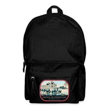 Illustration Château Chenonceau, Loire Valley - Backpack - black - Front