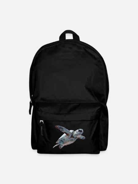 Geometrische Schildkröte Muster - Rucksack - Schwarz