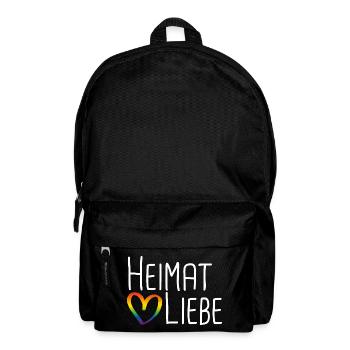 Heimatliebe Regenbogenherz - Rucksack - Schwarz - Vorne