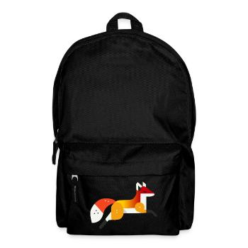 Fuchs – Ruhe und Natur im geometrischen Stil - Rucksack - Schwarz - Vorne