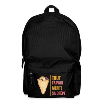 Jeder Job verdient seinen Crêpe Wortspiel mit Crêpe - Rucksack - Schwarz - Vorne