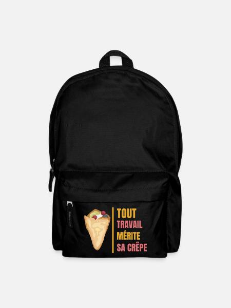 Jeder Job verdient seinen Crêpe Wortspiel mit Crêpe - Rucksack - Schwarz