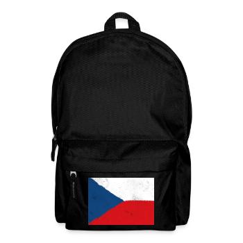 Flagge der Tschechischen Republik – Nationalstolz - Rucksack - Schwarz - Vorne