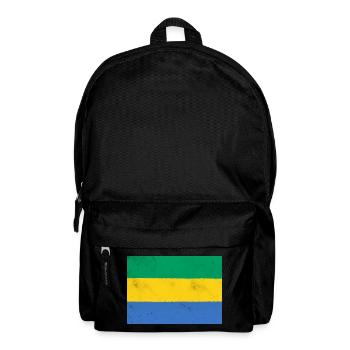 Flagge von Gabun – Farben Afrikas - Rucksack - Schwarz - Vorne