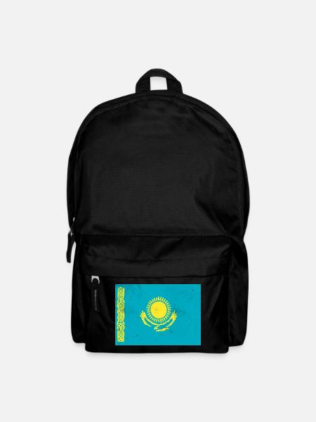 Flagge von Kasachstan - Rucksack - Schwarz