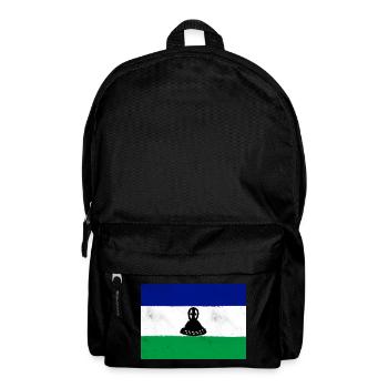 Flagge von Lesotho - Rucksack - Schwarz - Vorne