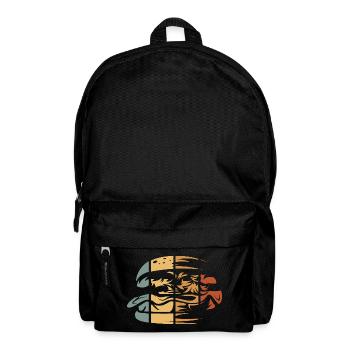Vintage Burger – Retro Fast Food Design - Backpack - black - Front