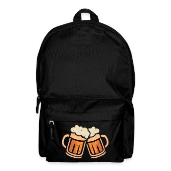 Beer Glass Toast - Comic and Cartoon Bachelor - Backpack - black - Front