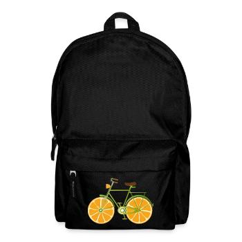 Vélo drôle avec des roues oranges fruité drôle - Sac à dos - noir - Devant
