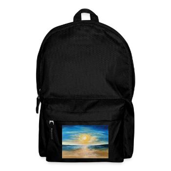 Sunset Reflection Over Calm Waters - Backpack - black - Front
