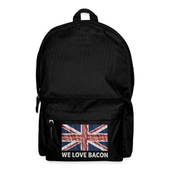 We Love Bacon UK Meme - Backpack - black - Front