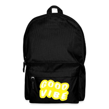 Bonne Vibe Grafique Jaune - Sac à dos - noir - Devant