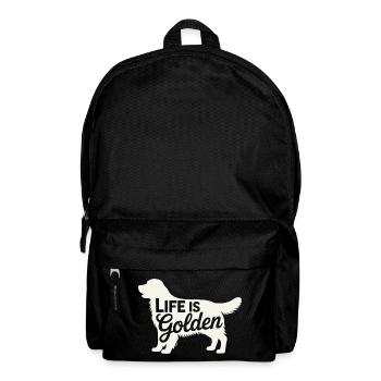 Life is Golden Retriever - Backpack - black - Front